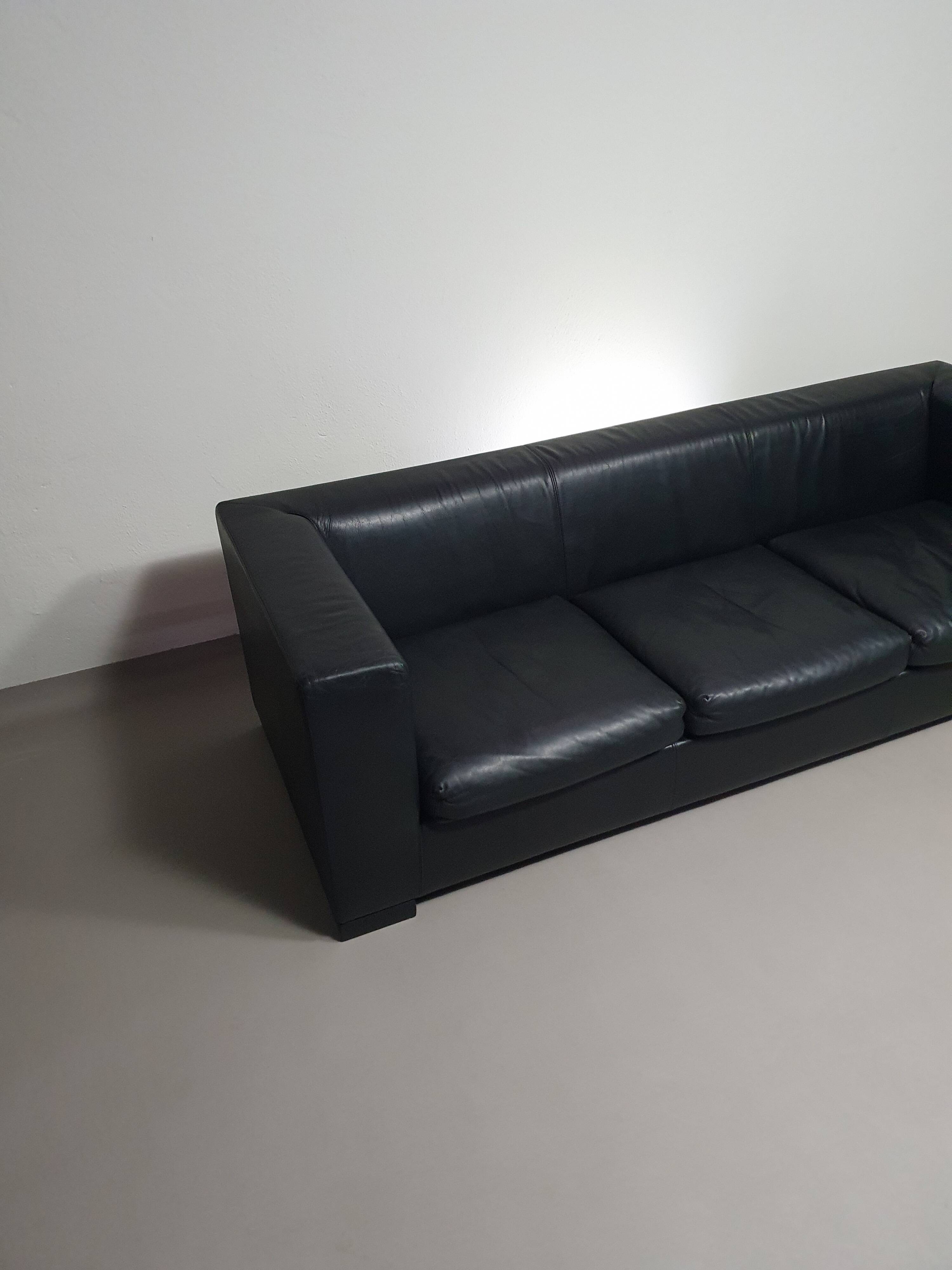 Wittmann leather sofa Camin by Paolo Piva