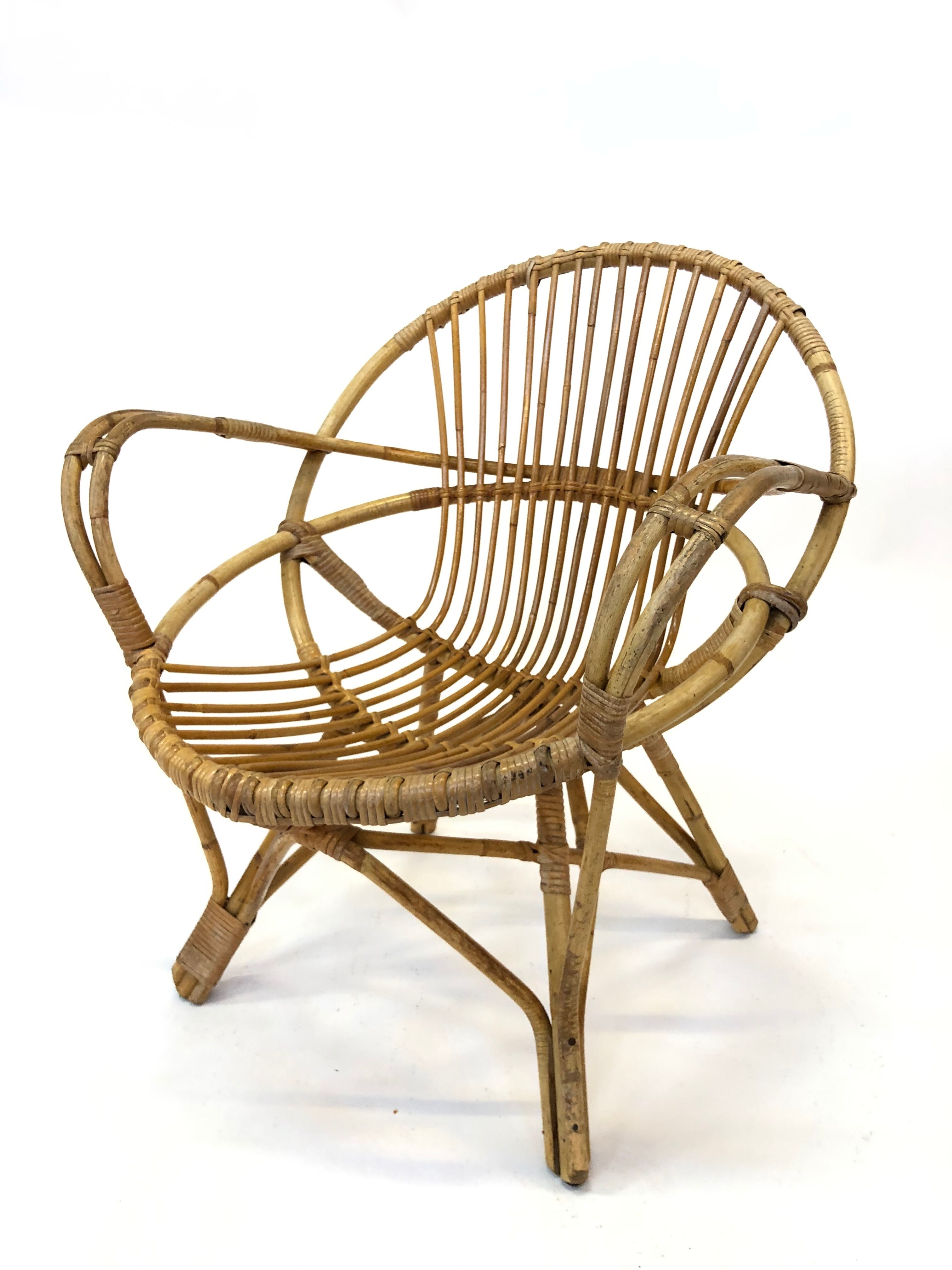 Fauteuil rotin Van Rohe Noordwolde, 1960
