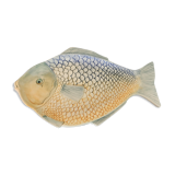 Plat zoomorphe poisson en céramique multicolore