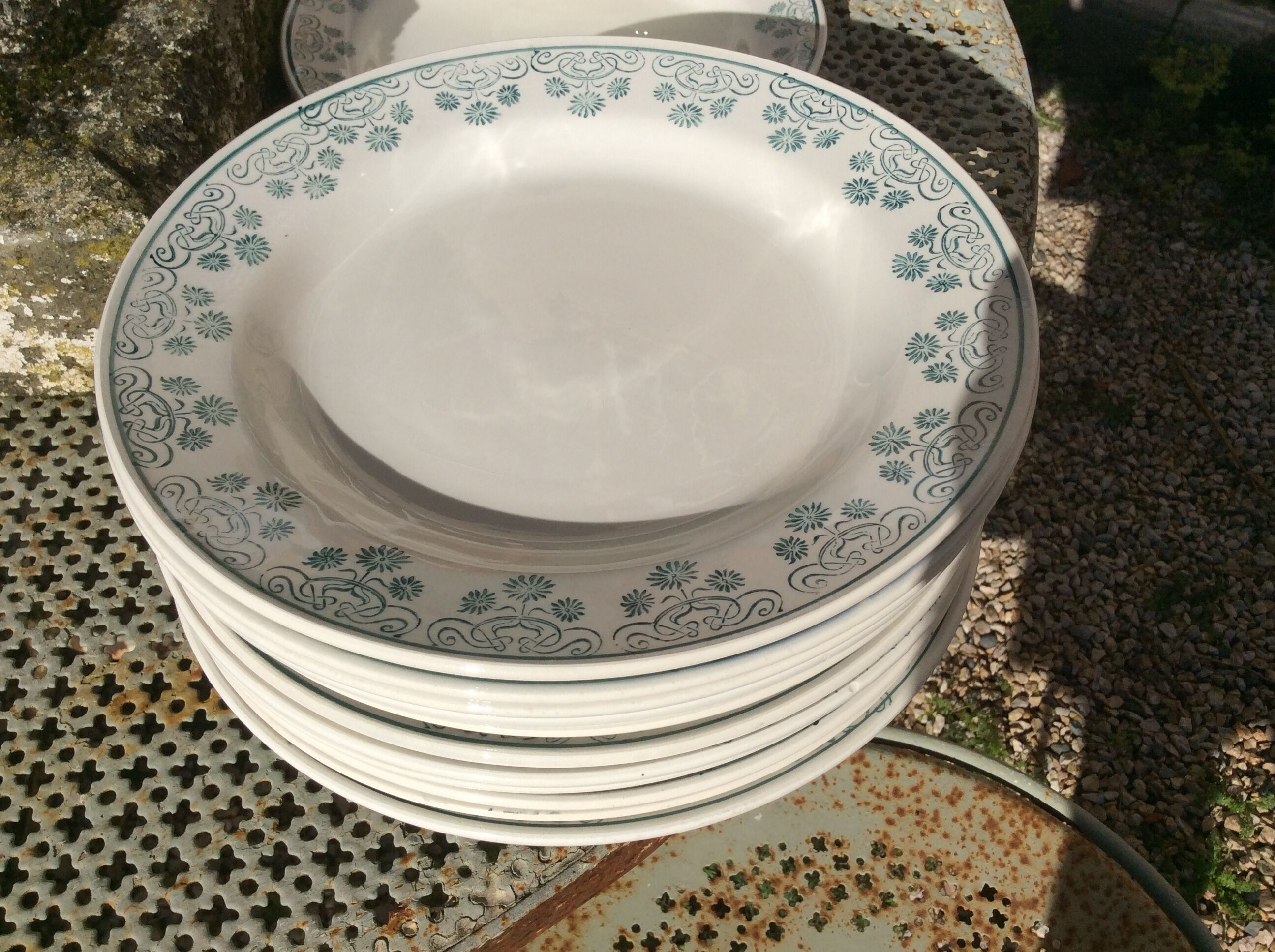 15 flat plates Digoin Sarregnemine