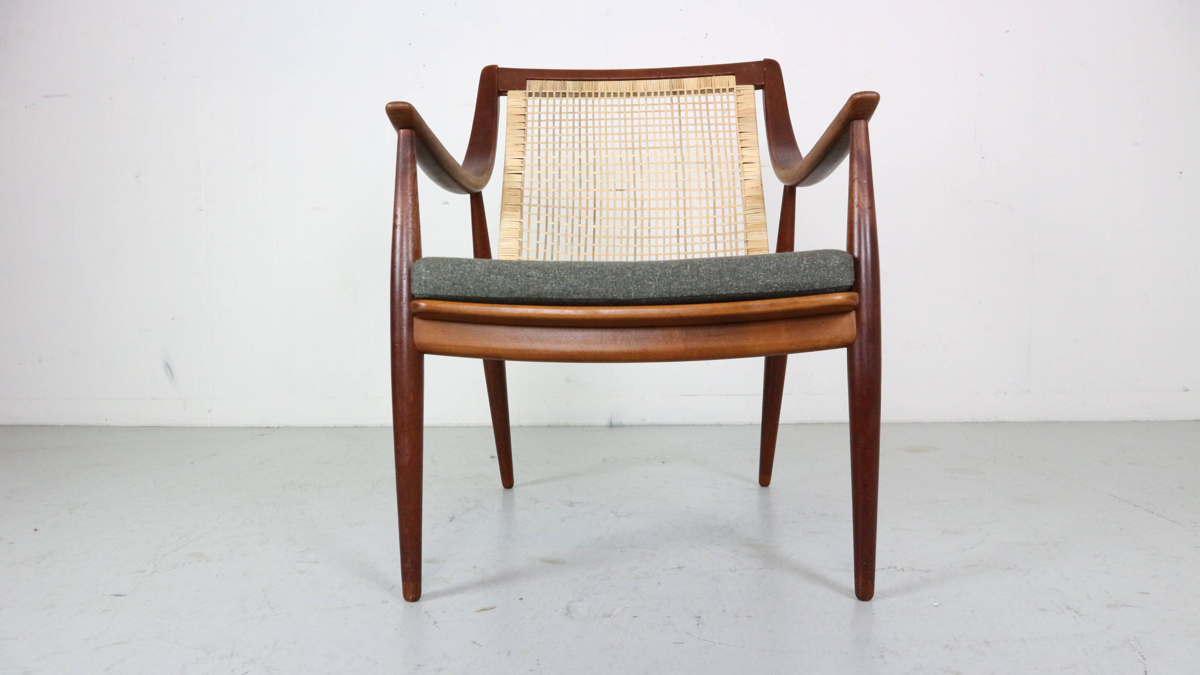 Peter Hvidt& Orla Mølgaard-Nielsen FD146 Cane Back Easy Chair, Denmark