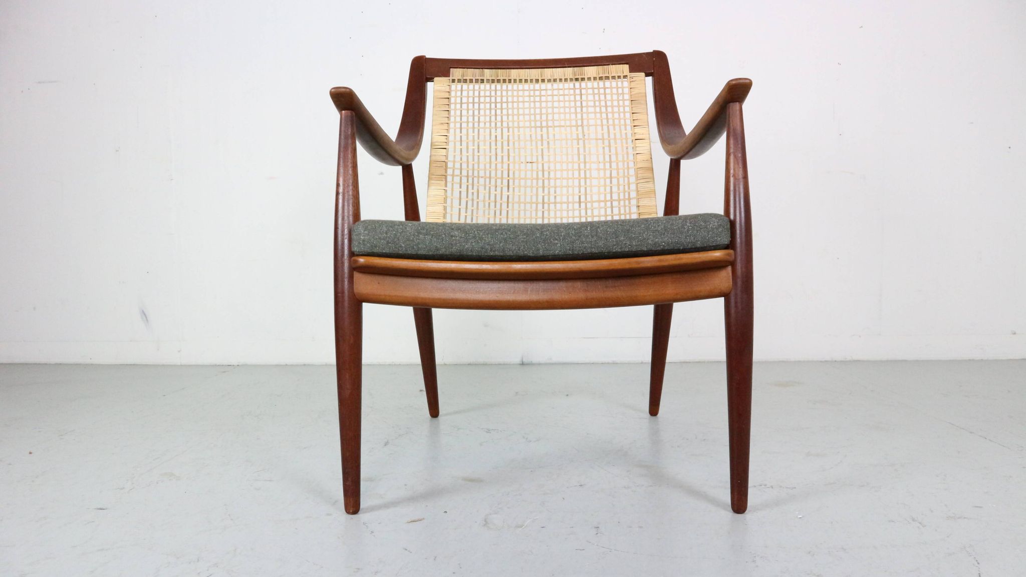 Peter Hvidt& Orla Mølgaard-Nielsen FD146 Cane Back Easy Chair, Denmark