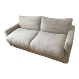 3-seater convertible linen sofa