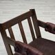 1970s, Scandinavian armchair, brown furniture leather, dark beech wood.