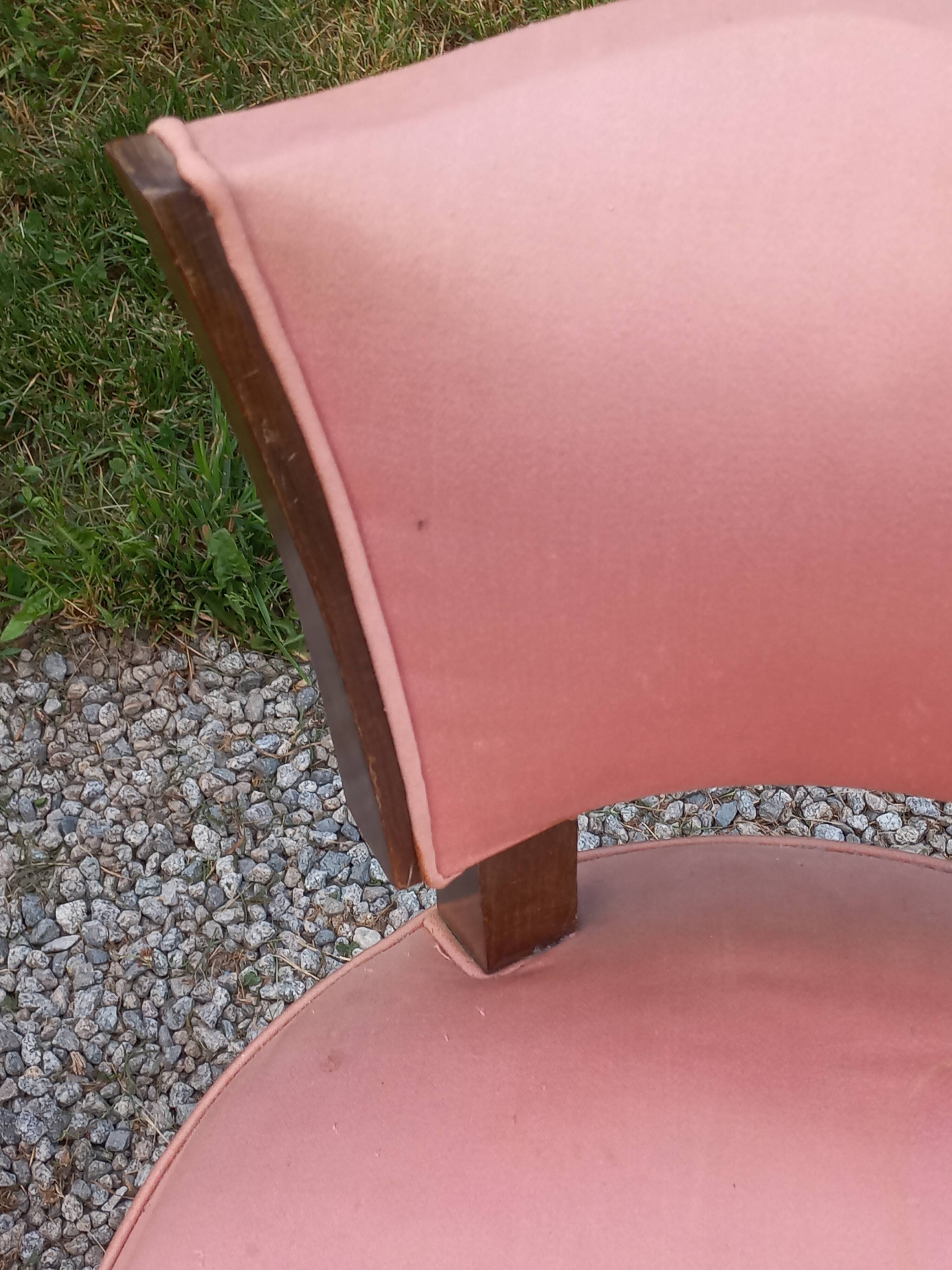 Pair of vintage low-backed bedroom chairs from the 1930s/1950s