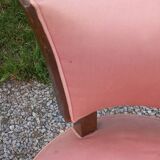 Paire de chaises de chambre vintage à dossier bas des années 30/50