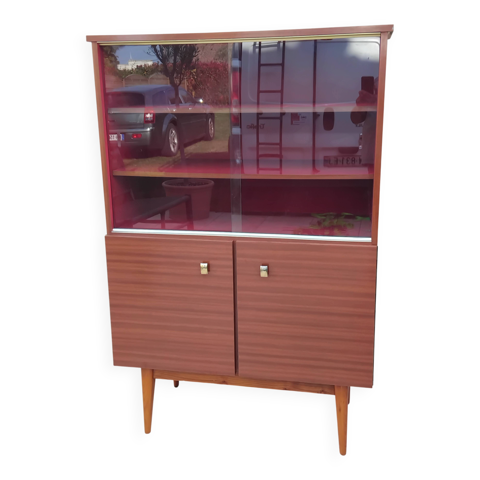 Vintage Scandinavian display cabinet bookshelf