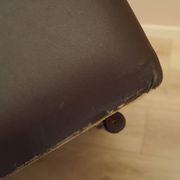 Brown leather armchair, Italian design, 1960s, production: Italy