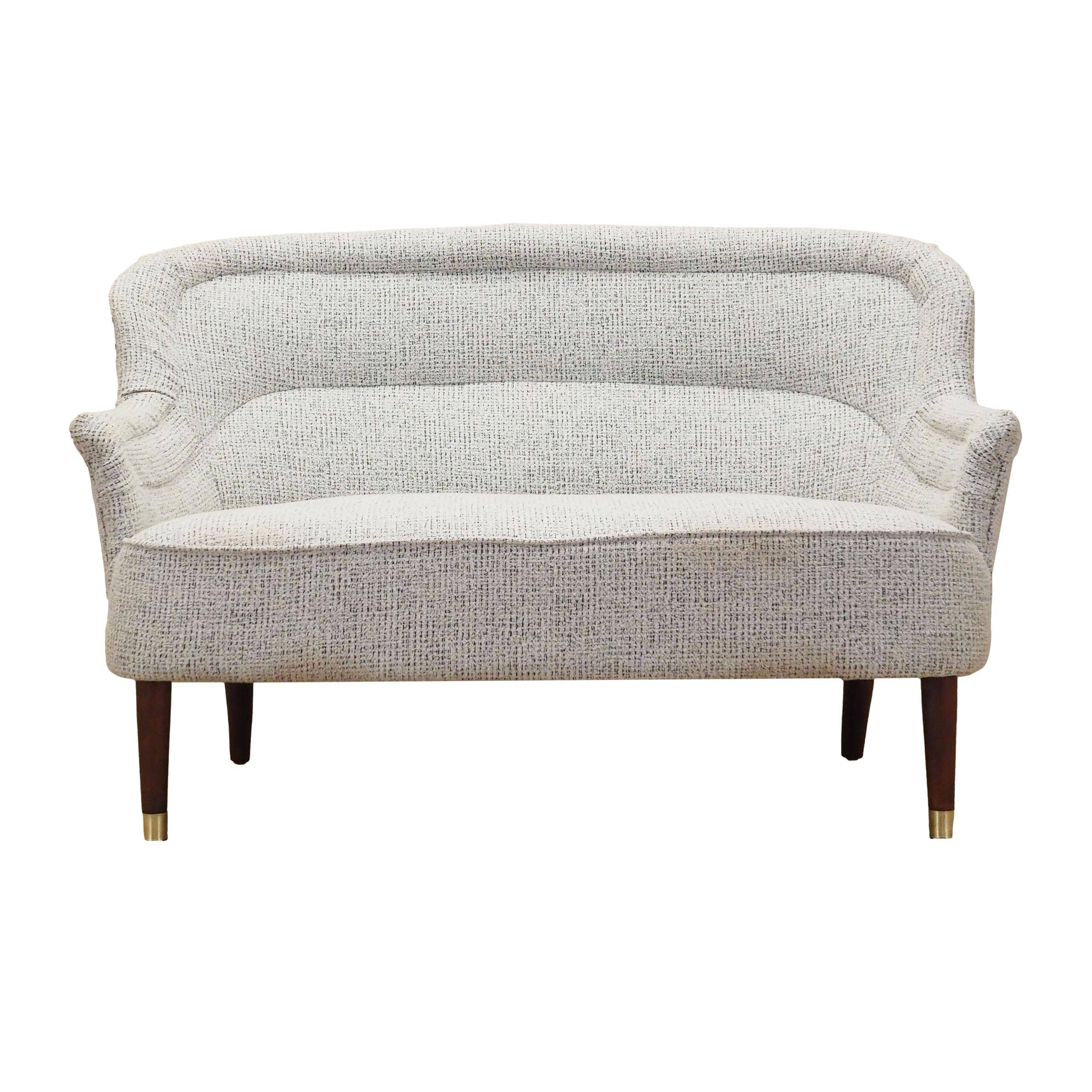 Sofa white melange, Italian design, 1960s, production: Italy