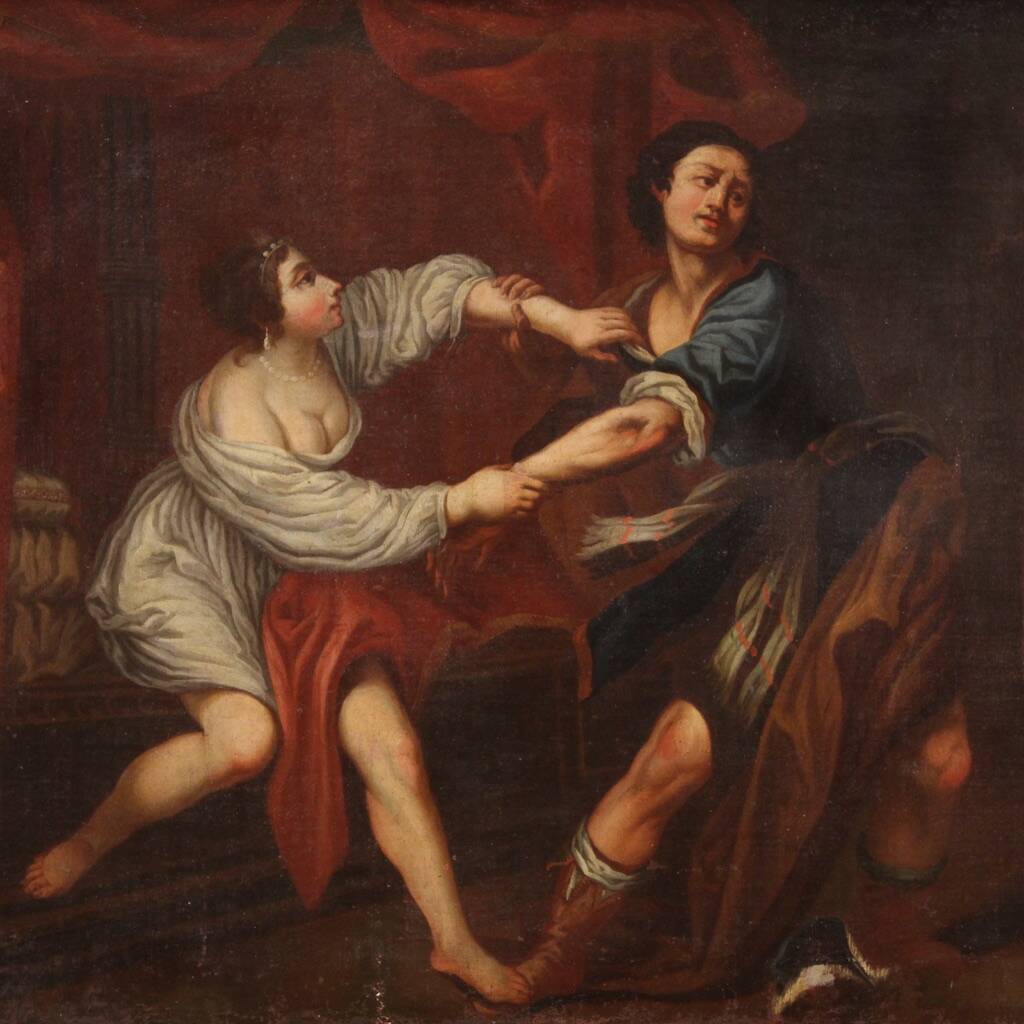 18th century painting, Joseph and Potiphar's Wife