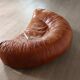Croissant Sofa in Cognac Leather by Raphael Raffel for Honore Paris, 1970s