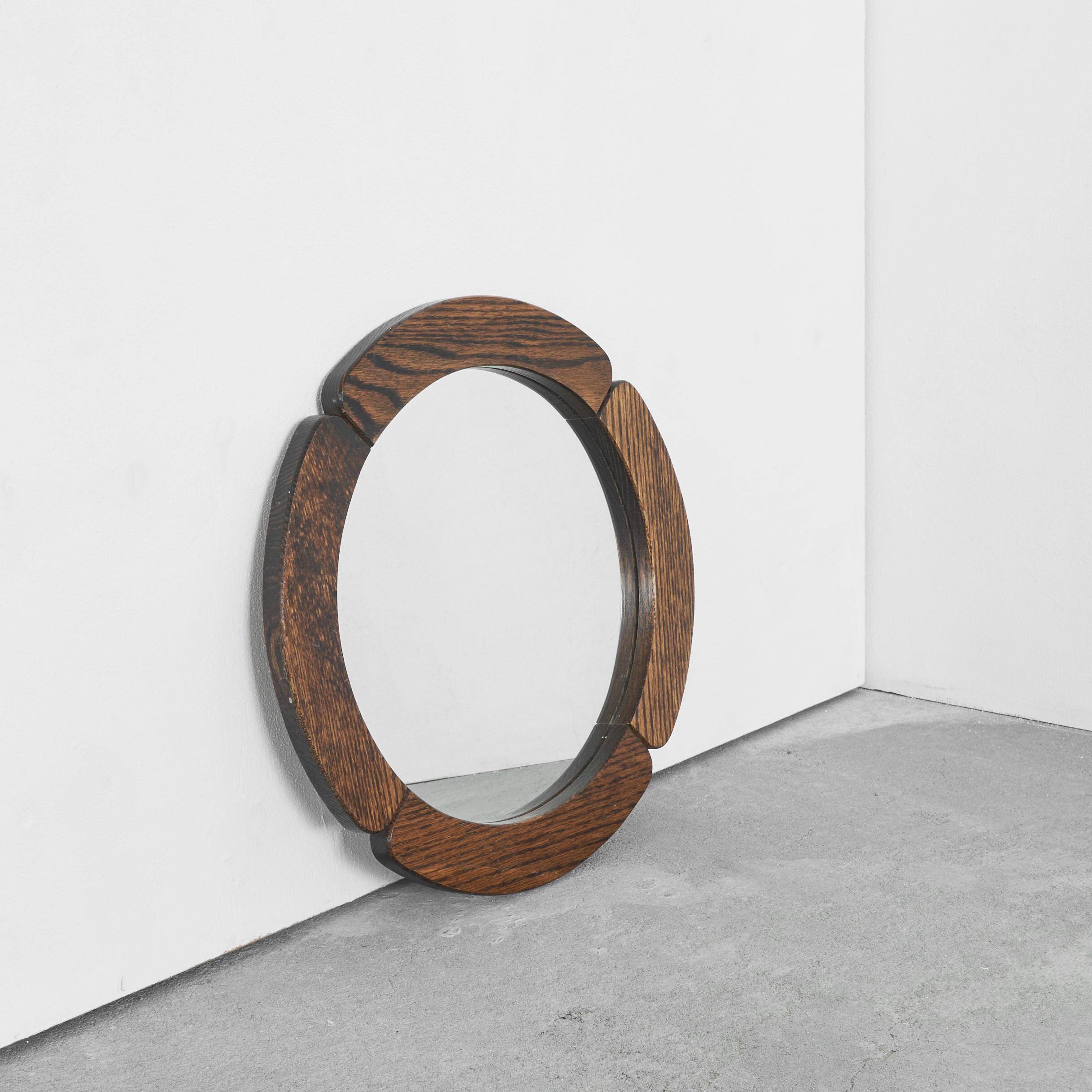 'Clove' mirror in solid oak 1970