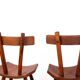 Brutalist pair of chairs in Elm in the style of Jean Touret 1950.