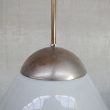 Antique german opaline pendant light by Kandem
