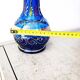 Vase en verre bleu