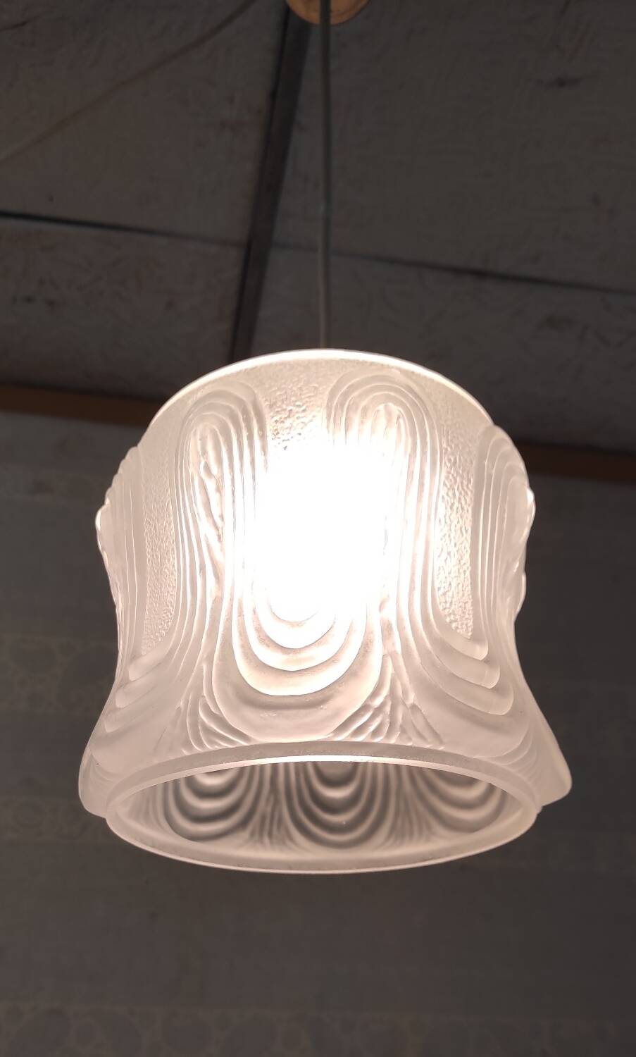 Art Deco portable lamp in glass paste - mid 20th century