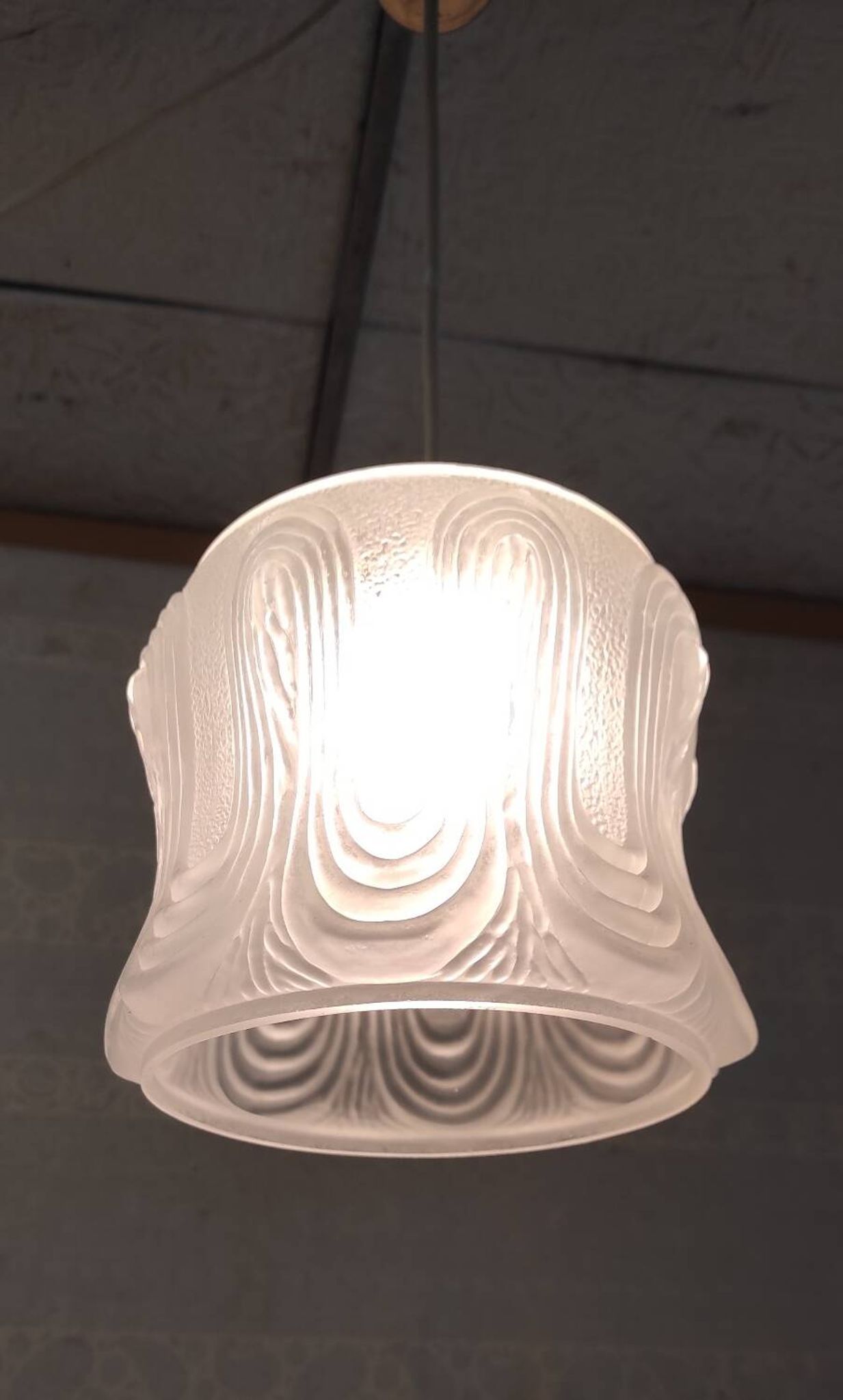 Art Deco portable lamp in glass paste - mid 20th century