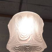 Art Deco portable lamp in glass paste - mid 20th century