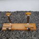 Vintage metal and wood coat hook