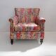 80's fauteuil made with chintz fabric