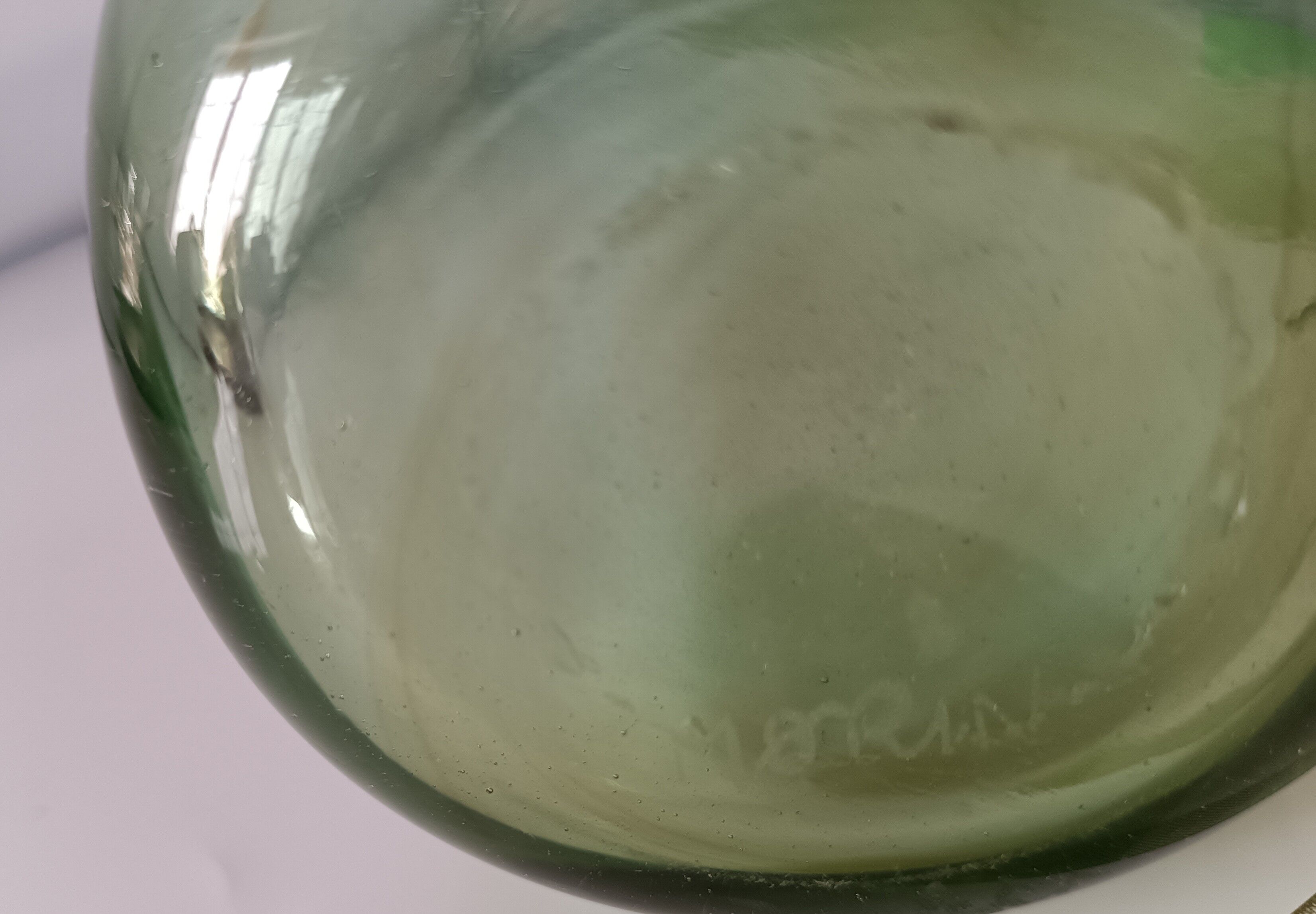 Vase signed Claude Morin Dieulefit crazy bottle