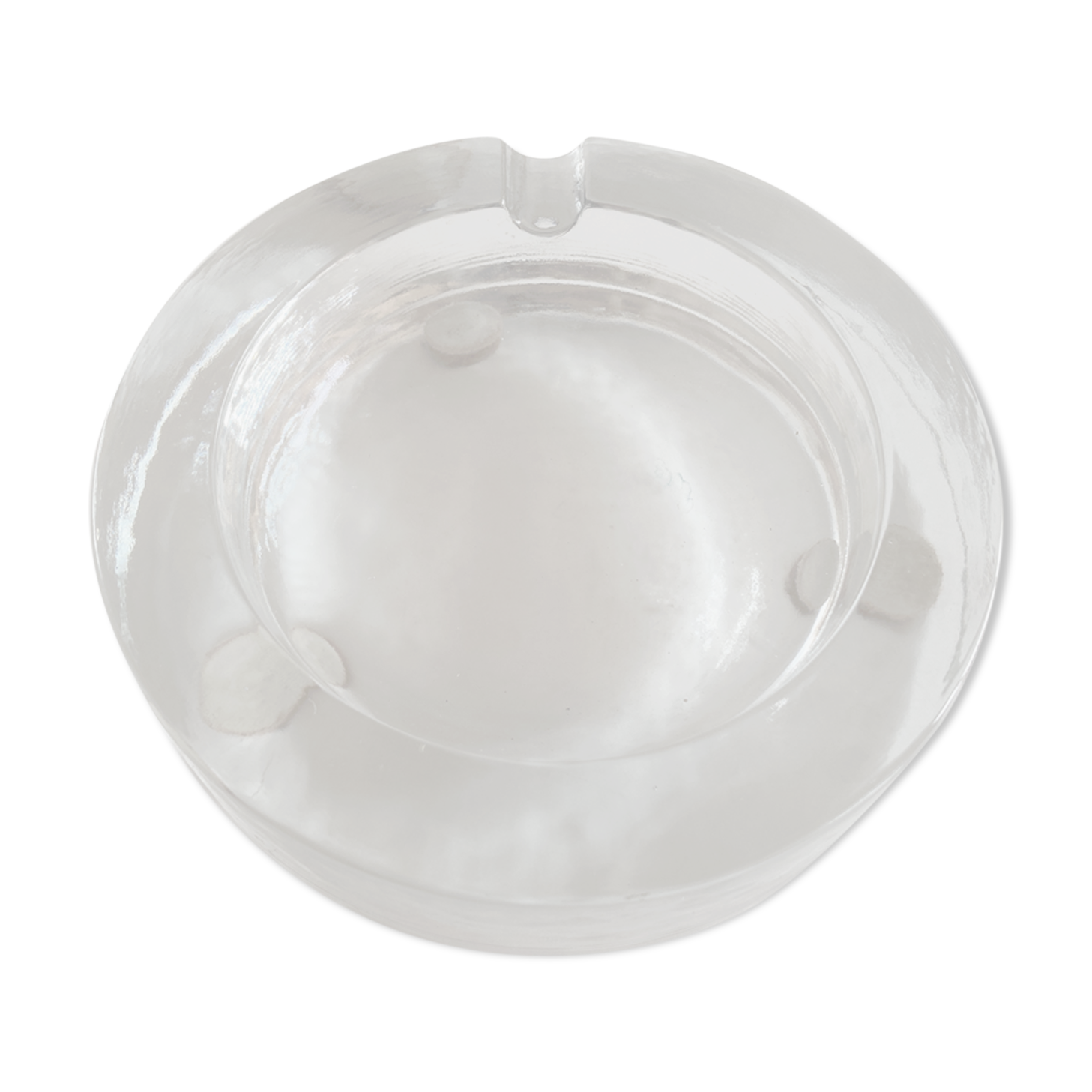 Solid glass ashtray, 1960s