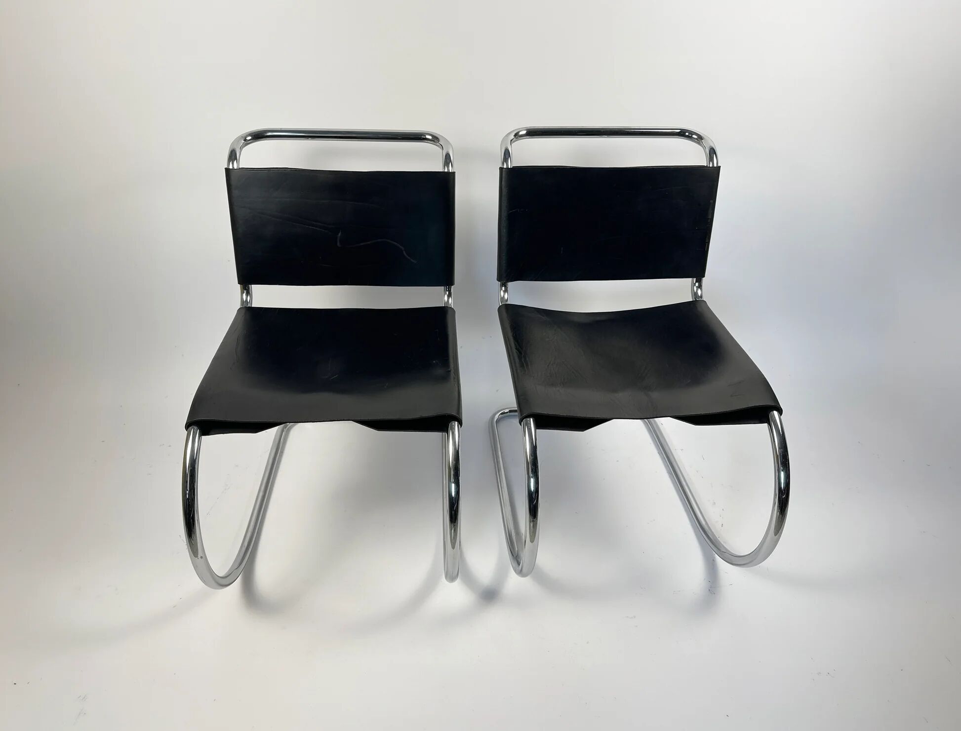 Pair of MR10 lounge chairs — Ludwig Mies van der Rohe, attributed to Knoll, circa 1970