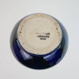 Fournier Demars vase in blue enameled ceramic