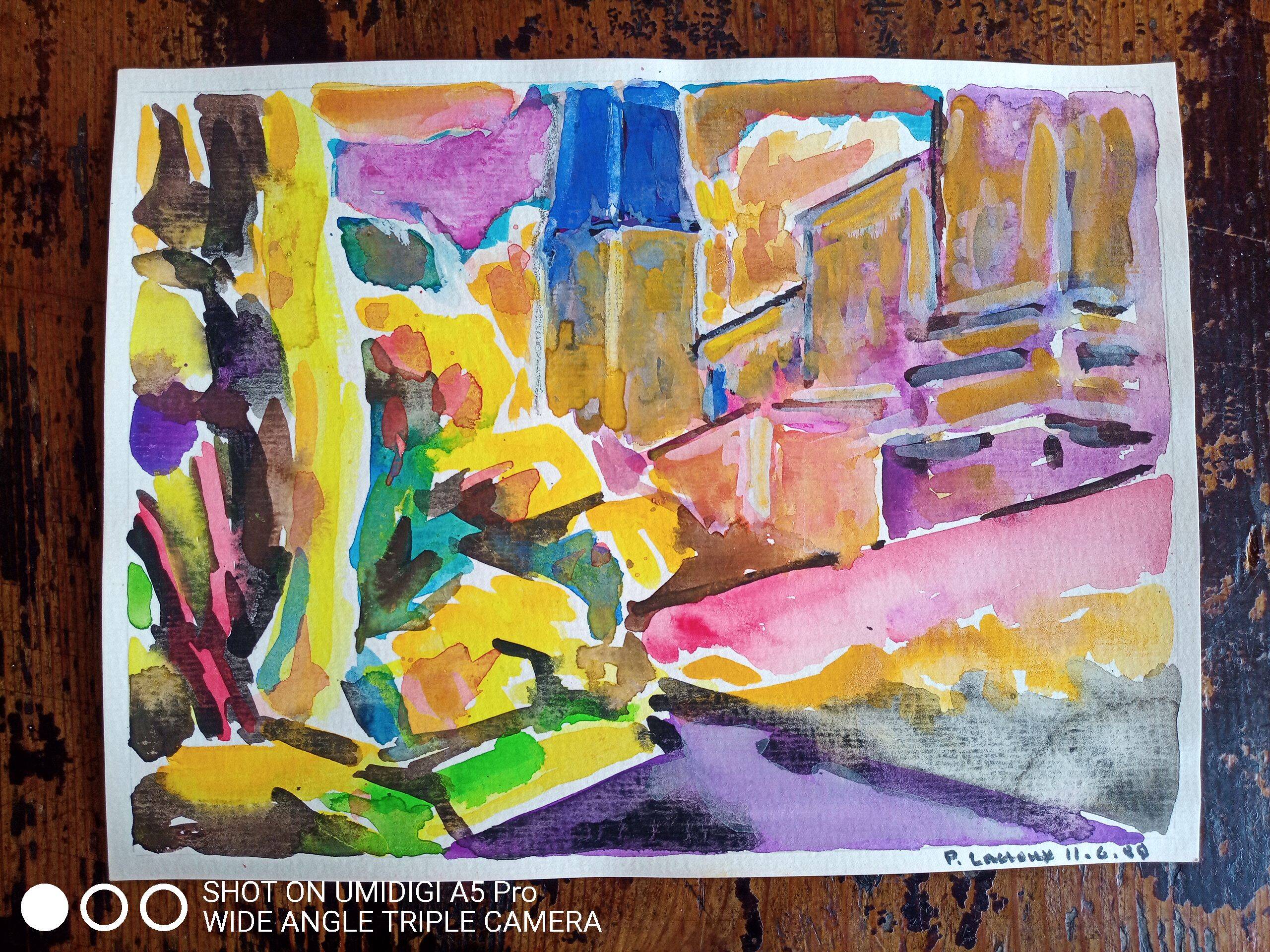 Pierre Lacroux (1909-1993) Gouache on paper 24 x 32 cm - from 1989 - (292)