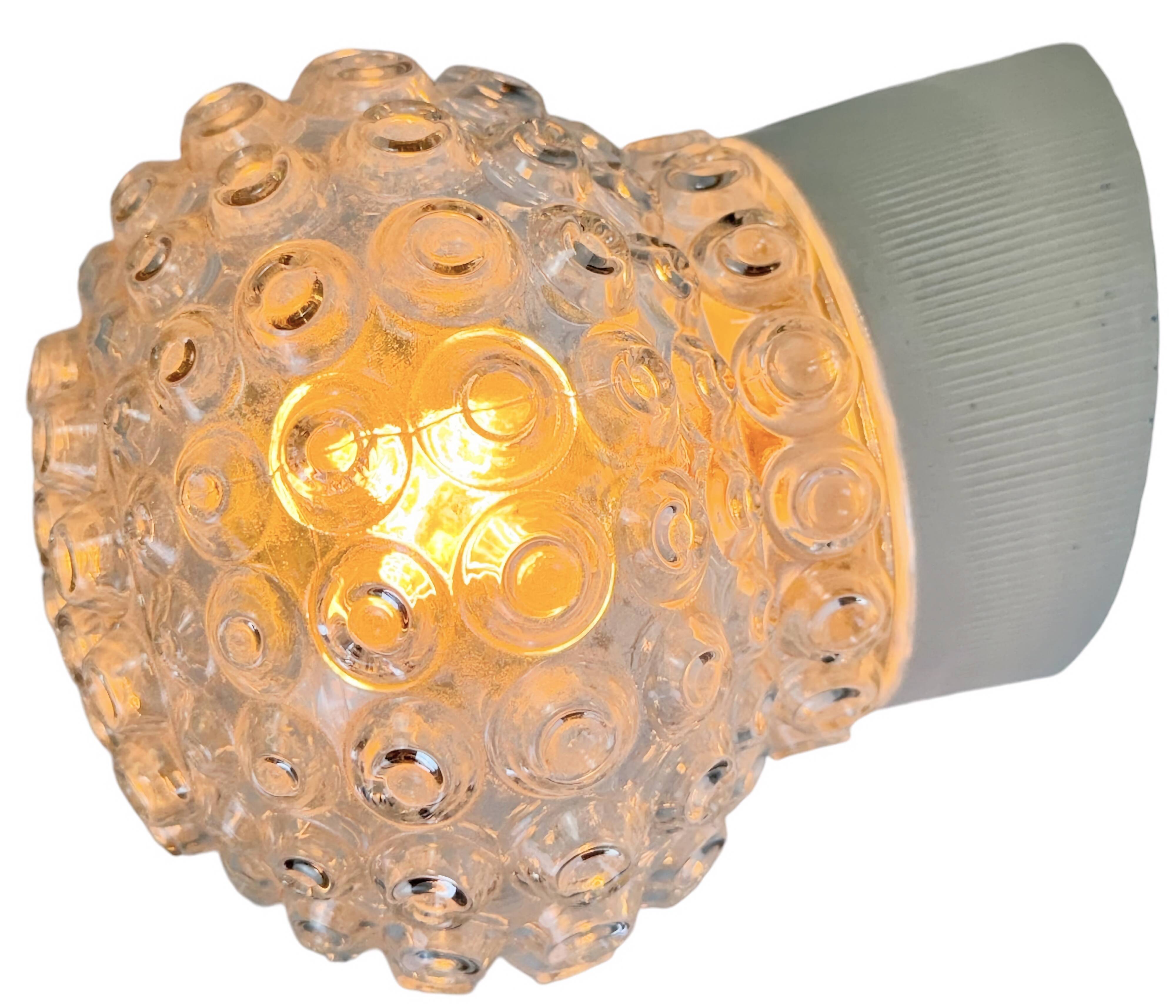 Vintage White Porcelain Wall Light, 1970s