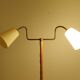 Mid-century organic floor lamp in birch and brass, Sweden, 1950s