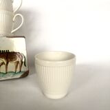 Ten English cups and saucers