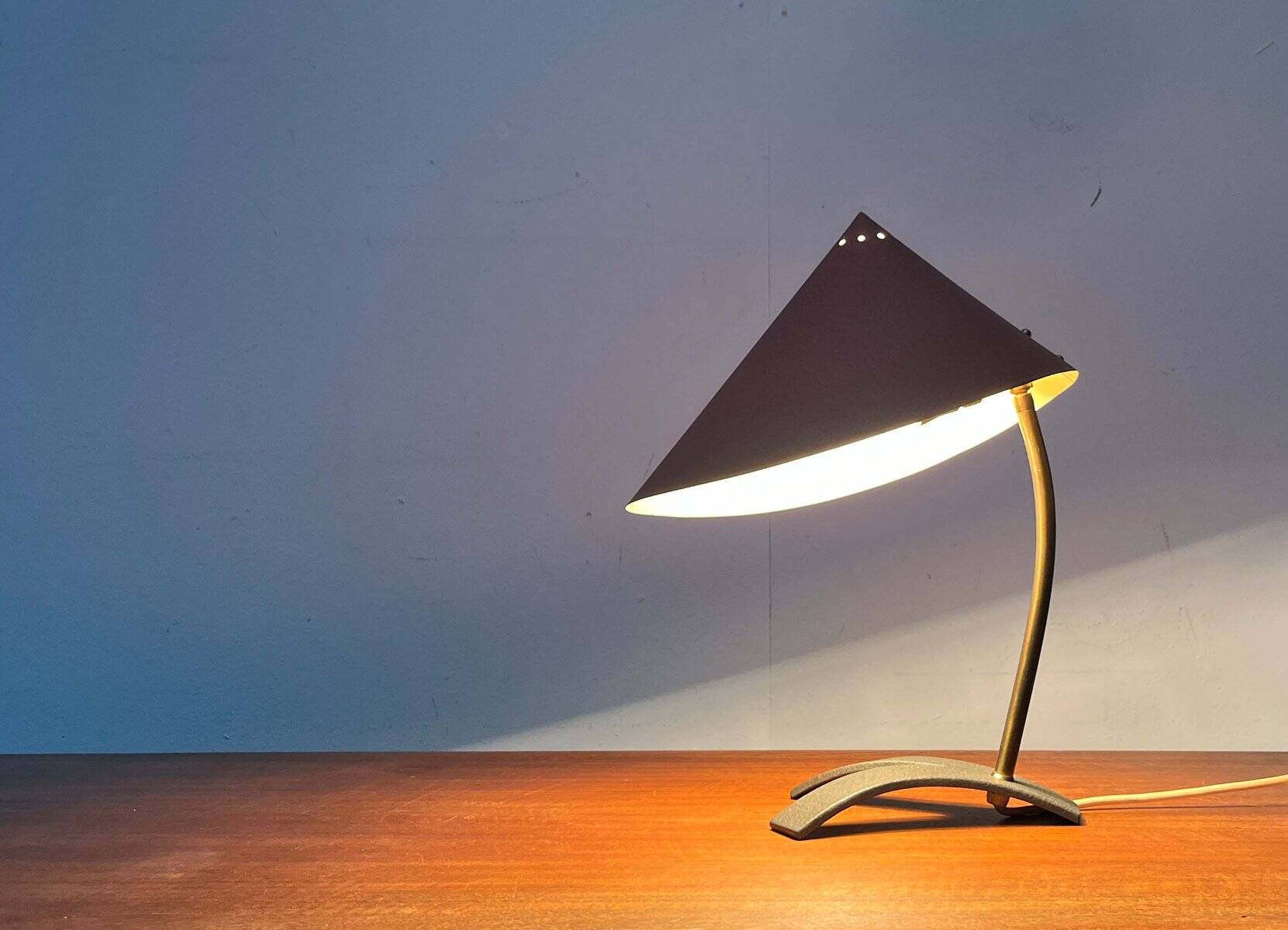 German Mid-Century Modern table lamp with a crow's foot base, 1960s.
