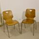 Pair of stackable chairs in Plywood plywood. Ref Leo.