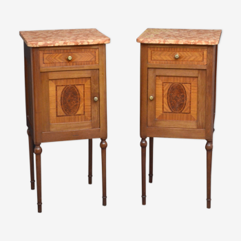 Pair of turn of the century bedside cabinets