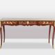 Bureau plat de style Louis XV à décor de scènes lacustres. Circa 1850.