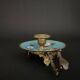 Napoleon III hand candle holder in cloisonné bronze, late 19th century