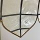 Suspension vintage en nacre et laiton