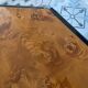 Table basse en loupe d’orme vintage 70s