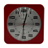 Space age Bayard 70s wall clock vintage orange, made in France