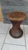 Vintage wicker and rattan stool