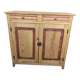 Rustic pine sideboard with two doors