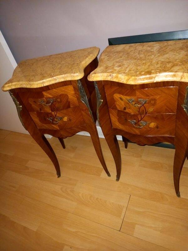 Louis XV style bedside tables