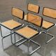 Set of 4 vintage chairs model Cesca B32 in black and chrome
