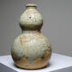 Small double sake ceramic flask from Iga, vintage/antique collection.