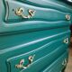 Vintage emerald green chest of drawers