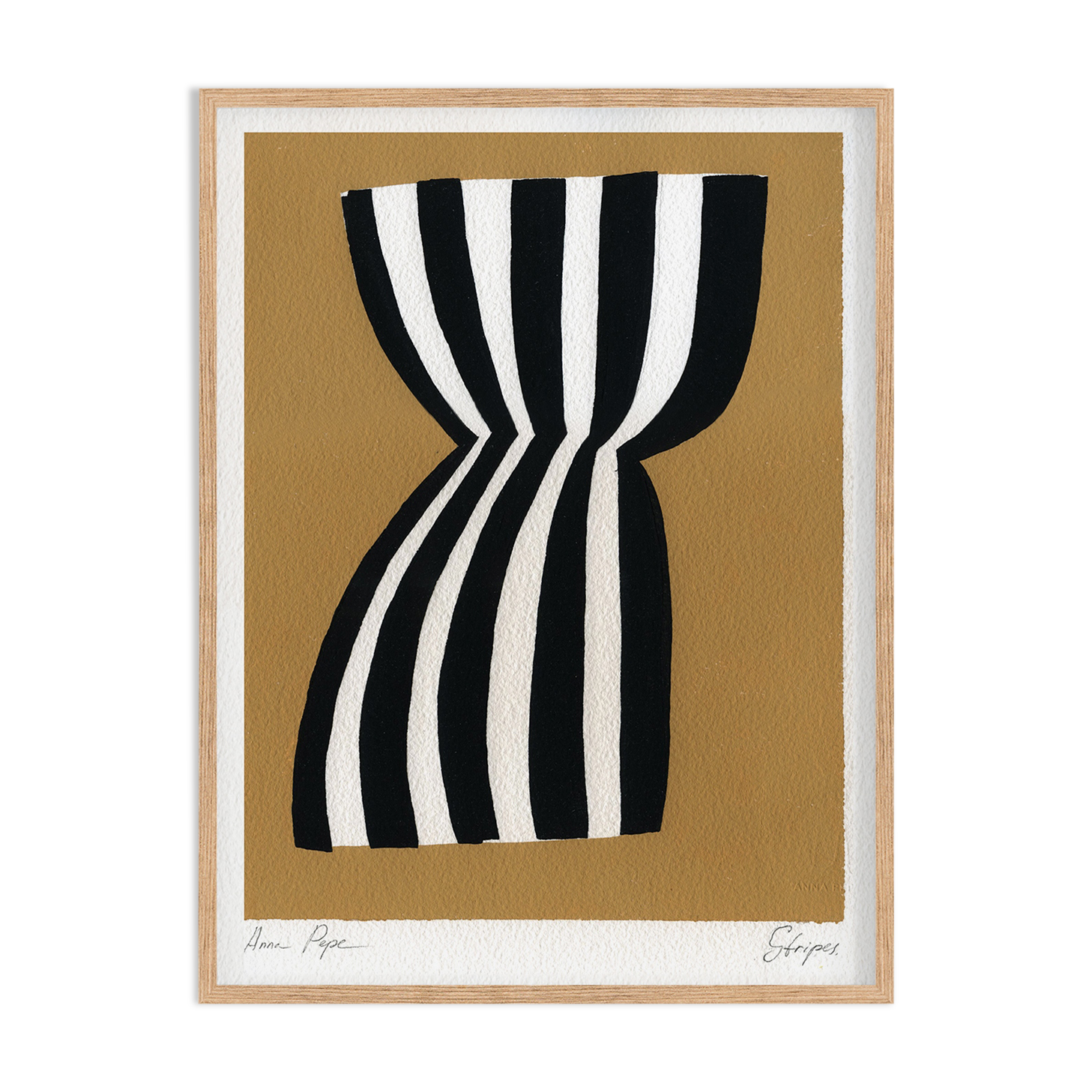 Original gouache painting "Stripes"