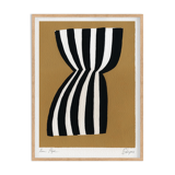 Peinture originale à la gouache « rayures »