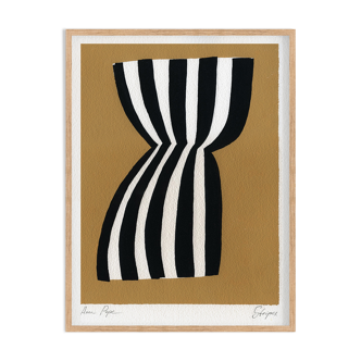 Original gouache painting "Stripes"