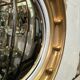 Witch mirror porthole style in gilded wood, diameter 44 cm.